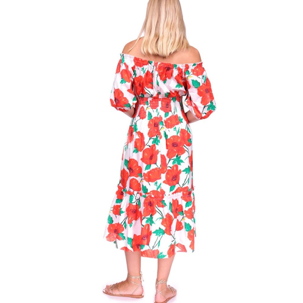 Cara Cara Floral Off-Shoulder Dress - Size Small - Picture 4 of 10